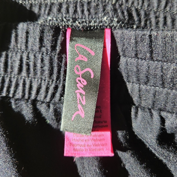 La SENZA Black cotton shorts sleep wear pajama pj short with sexy see thu size S - Picture 7 of 15